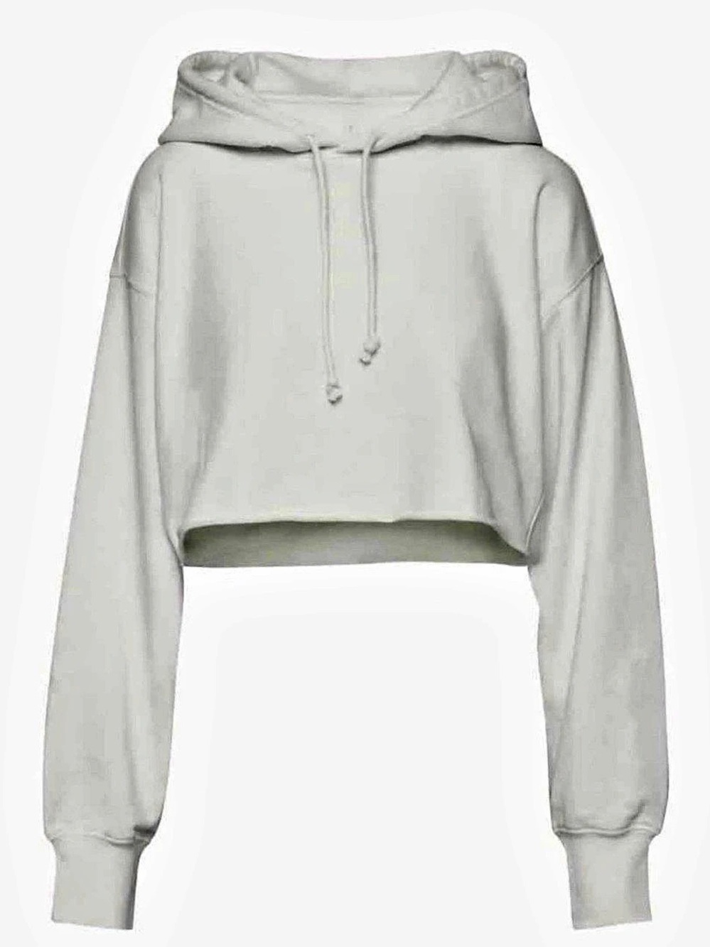 Aritzia Cozy terry fleece Perfect Crop Hoodie White